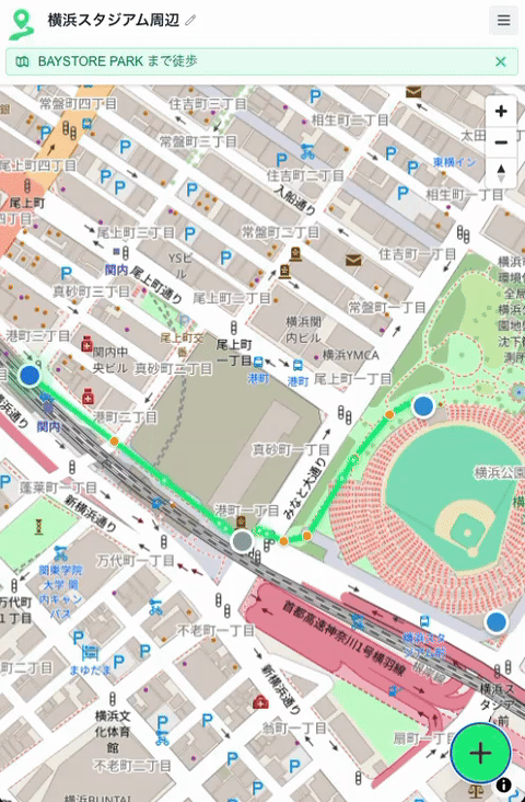 Logruのデモ - マップ操作の様子